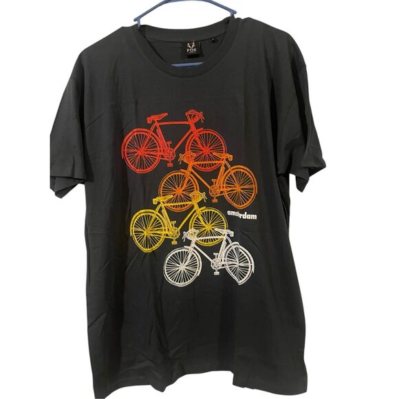 Fox Originals Amsterdam Bicycle Graphic T-Shirt Size Large - Picture 1 of 9